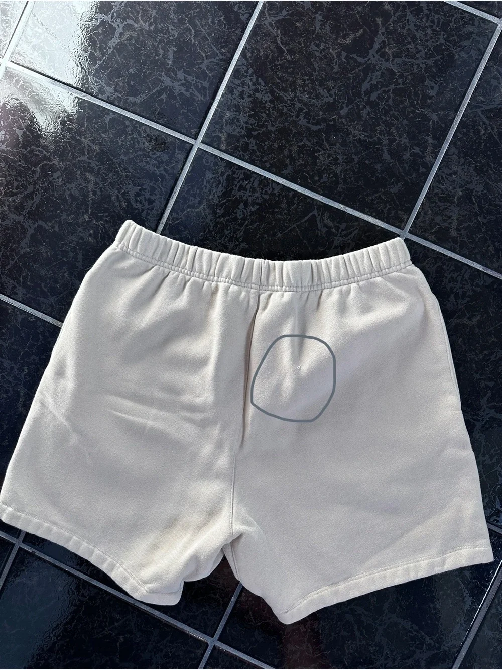 Essentials Women's Cream Athletic Elastic-Waist Shorts